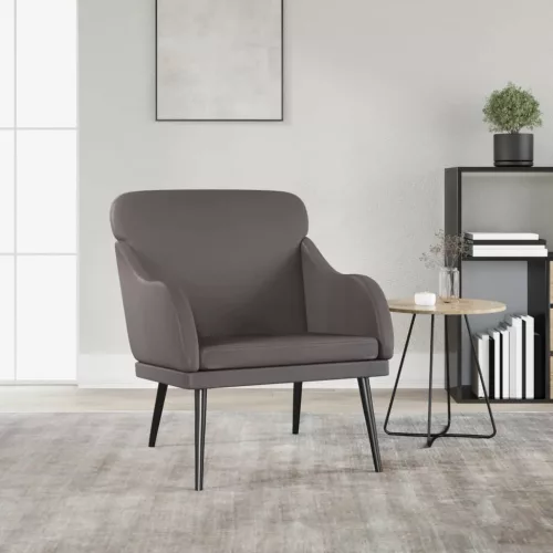 vidaXL szürke műbőr fotel 63 x 76 x 80 cm