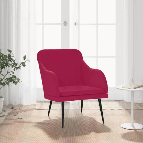 vidaXL bordó bársonyfotel 63 x 76 x 80 cm