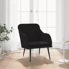 vidaXL fekete bársonyfotel 63 x 76 x 80 cm