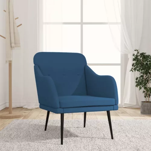 vidaXL kék szövetfotel 63 x 76 x 80 cm