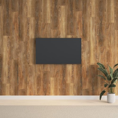 vidaXL barna fa megjelenésű PVC fali panel 2,06 m²