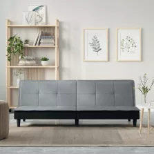 vidaXL világosszürke szövet kanapéágy