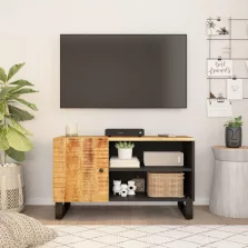  vidaXL tömör mangó- és szerelt fa TV-szekrény 80 x 33 x 46 cm