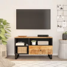   vidaXL tömör mangó- és szerelt fa TV-szekrény 80 x 33 x 46 cm