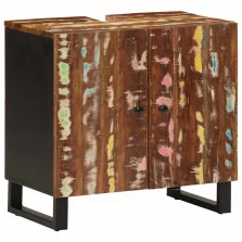   vidaXL tömör újrahasznosított- és szerelt fa mosdószekrény 62x33x58 cm