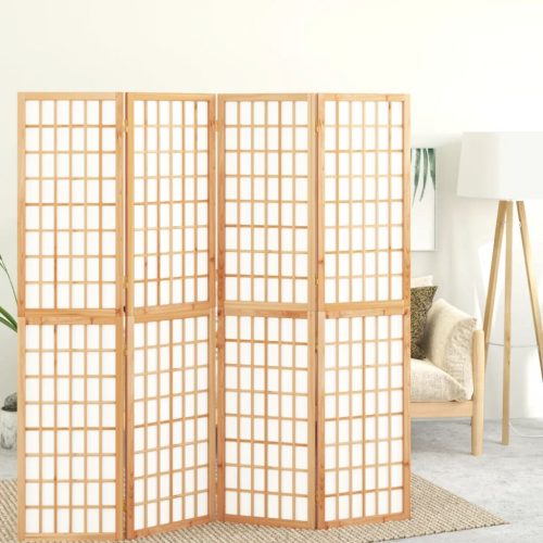 vidaXL 4 paneles japán stílusú összecsukható paraván 160 x 170 cm