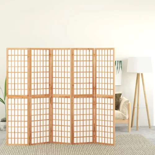 vidaXL 5-paneles japán stílusú összecsukható paraván 200 x 170 cm