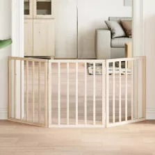   vidaXL összecsukható kutyakapu 3 panelből, 150 cm, nyárfa