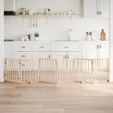   vidaXL összecsukható ajtós kutyakapu 6 panellel, 300 cm, nyárfa
