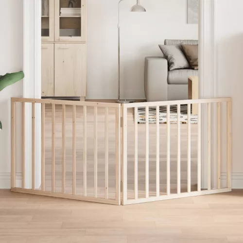 vidaXL összecsukható kutyakapu 2 panellel, nyárfa, 160 cm