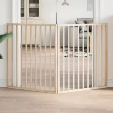 vidaXL összecsukható kutyakapu 2 panellel, nyárfa, 160 cm