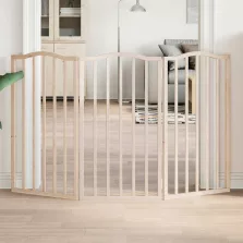 vidaXL nyárfa 3 paneles összecsukható kutyakapu 150 cm