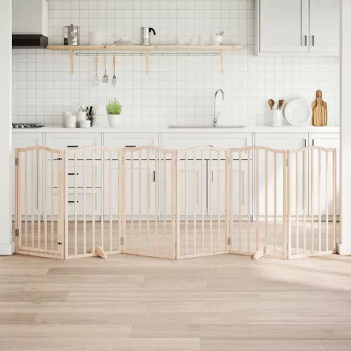 vidaXL összecsukható ajtós kutyakapu 6 panellel, 300 cm, nyárfa