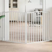   vidaXL fehér nyárfa 2 paneles összecsukható kutyakapu 160 cm