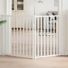   vidaXL fehér tömör fenyőfa 2 paneles összecsukható kutyakapu 160 cm