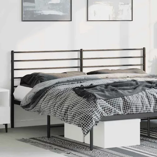 vidaXL fekete fém fejtámla 180 cm