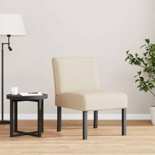 vidaXL krémszínű szövet szék