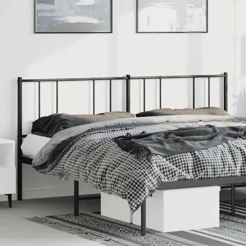 vidaXL fekete fém fejtámla 180 cm