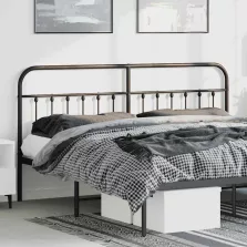 vidaXL fekete fém fejtámla 180 cm