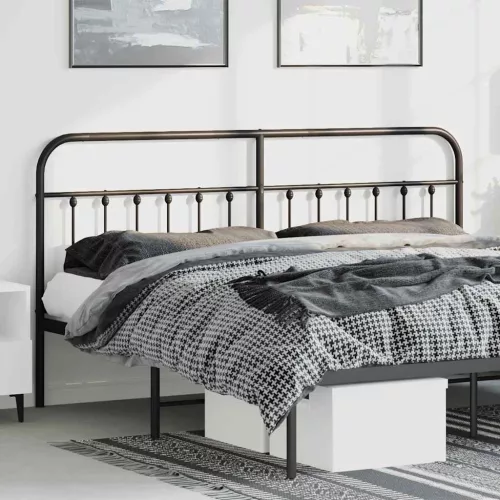 vidaXL fekete fém fejtámla 180 cm