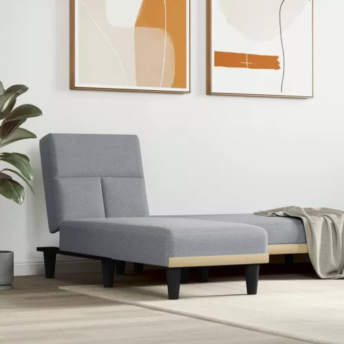 vidaXL világosszürke szövetdívány