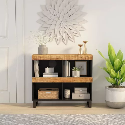 vidaXL tömör mangófa tálalószekrény 85 x 33 x 75 cm