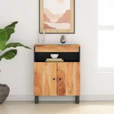   vidaXL tömör akácfa tálalószekrény 2 ajtóval 60 x 33 x 75 cm