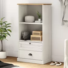  vidaXL VIGO fehér tömör fenyőfa könyvespolc 60x35x114,5 cm