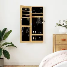   vidaXL falra szerelhető tükrös ékszerszekrény 30x8,5x90 cm