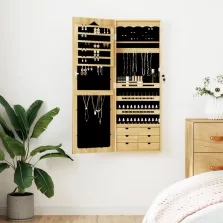   vidaXL falra szerelhető tükrös ékszerszekrény 37,5x10x106 cm