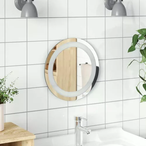vidaXL kerek LED-es fürdőszobai tükör 30 cm