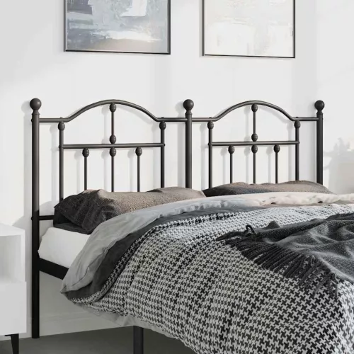 vidaXL fekete fém fejtámla 135 cm