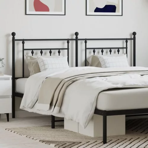 vidaXL fekete fém fejtámla 160 cm