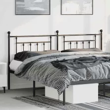 vidaXL fekete fém fejtámla 180 cm