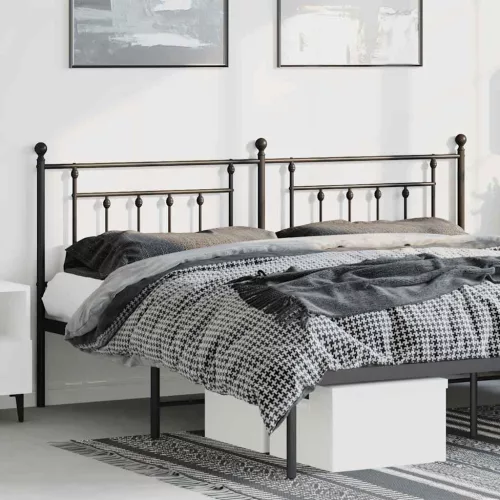 vidaXL fekete fém fejtámla 180 cm
