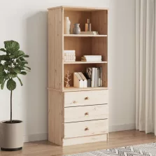 vidaXL ALTA tömör fenyőfa könyvszekrény 60x35x142 cm