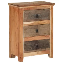 vidaXL tömör akácfa tálalószekrény 55x33x75 cm