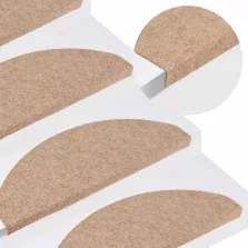   vidaXL 10 db bézs öntapadó lépcsőszőnyeg 65 x 22,5 x 3,5 cm