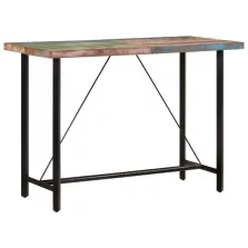   vidaXL tömör újrahasznosított fa és vas bárasztal 150 x 70 x 107 cm