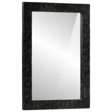   vidaXL fekete tömör mangófa és üveg fürdőszobatükör 50 x 70 x 2,5 cm
