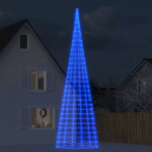 vidaXL kék LED karácsonyfa zászlórúdra 3000 LED 800 cm