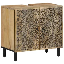   vidaXL tömör mangófa fürdőszobai mosdószekrény 62 x 33 x 58 cm