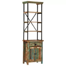   vidaXL tömör újrahasznosított fa tálalószekrény 55 x 30 x 180 cm