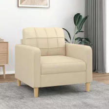 vidaXL krémszínű szövet kanapéfotel 60 cm
