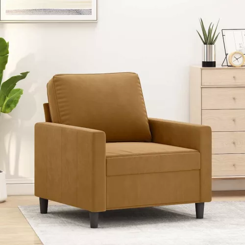 vidaXL barna bársony kanapéfotel 60 cm