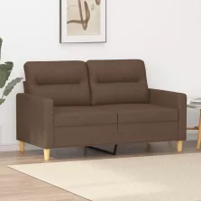 vidaXL kétszemélyes barna szövetkanapé 120 cm