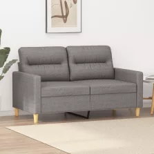 vidaXL kétszemélyes fekete szövetkanapé 120 cm