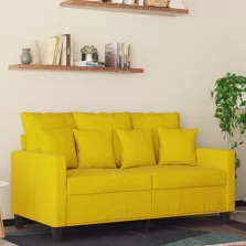 vidaXL kétszemélyes sárga bársony kanapé 120 cm