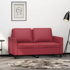 vidaXL 2 személyes bordó műbőr kanapé 120 cm
