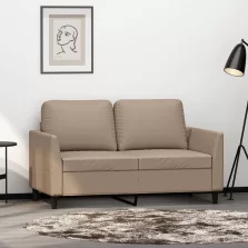   vidaXL 2 személyes cappuccino színű műbőr kanapé 120 cm